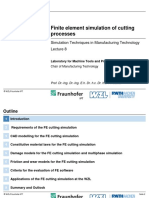 Lecture 08 Fe Simulation of Cutting Processes PDF