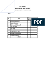 Form Penilaian Lomba Kebersihan