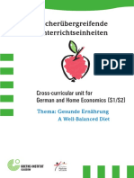 Fächerübergreifende Unterrichtseinheiten: Cross-Curricular Unit For German and Home Economics (S1/S2)