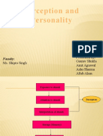 Perception and Personality: Presented By: Faculty