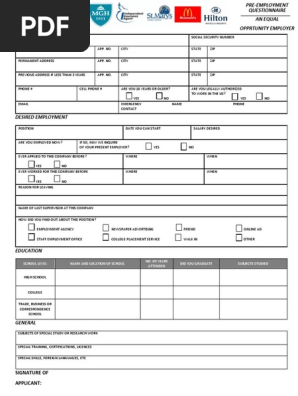 Application Form s English