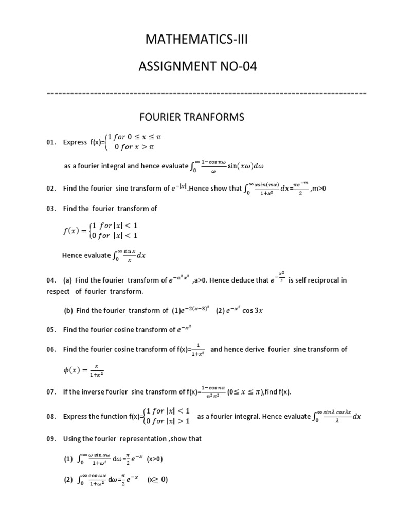 M 3 Assignment V Pdf Trigonometric Functions Sine