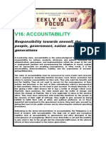 V16: Accountability: Responsibility Towards Oneself, The People, Government, Nation and Future Generations