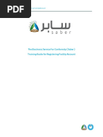 The Electronic Service For Conformity (Saber) Training Guide For Registering Facility Account