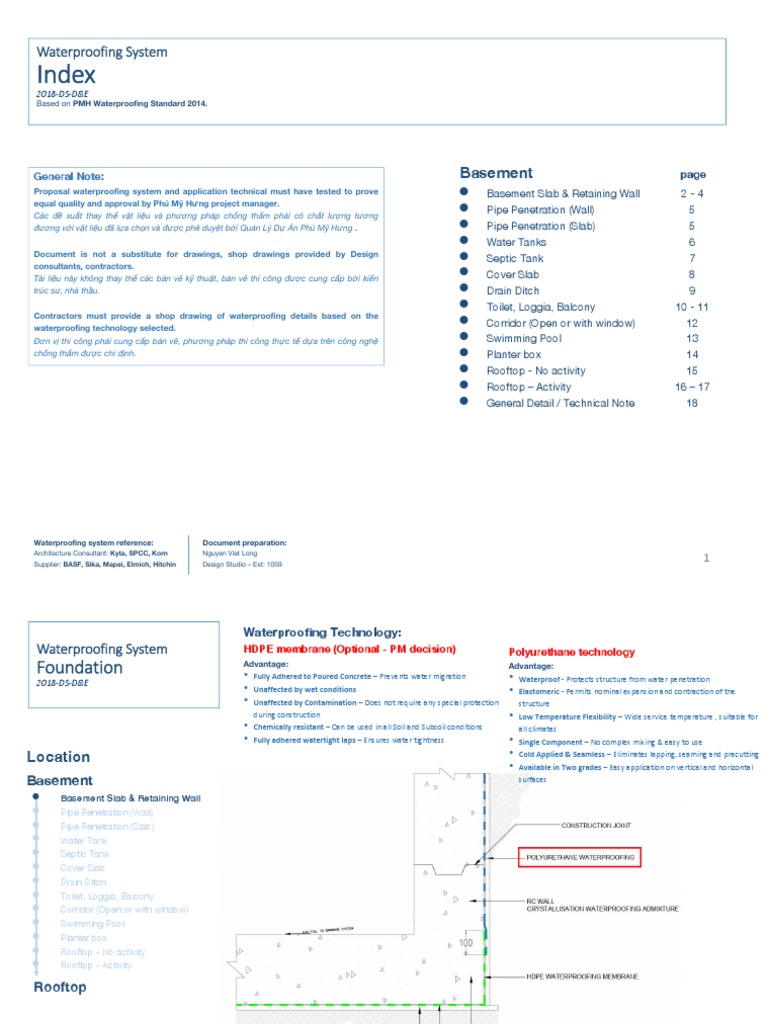 Waterproofing System For Building Standard in Vietnam Condtion | PDF ...