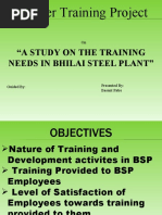 Download LCM Summer Training Project TRAINING NEEDS IN BHILAI STEEL PLANTppt by Manoj Kumar Yadav SN42908909 doc pdf