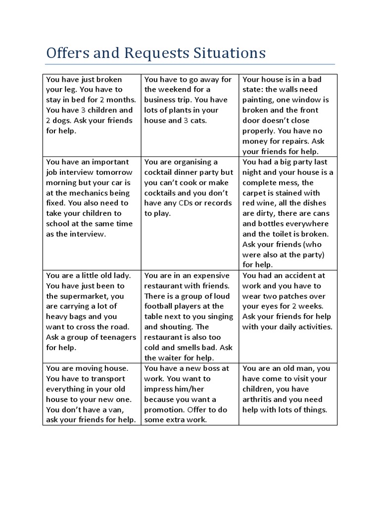 Offering and Requesting | PDF