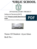 Name of Student:Ayaz Khan Roll No:: Investigatory Project Subject Chemistry