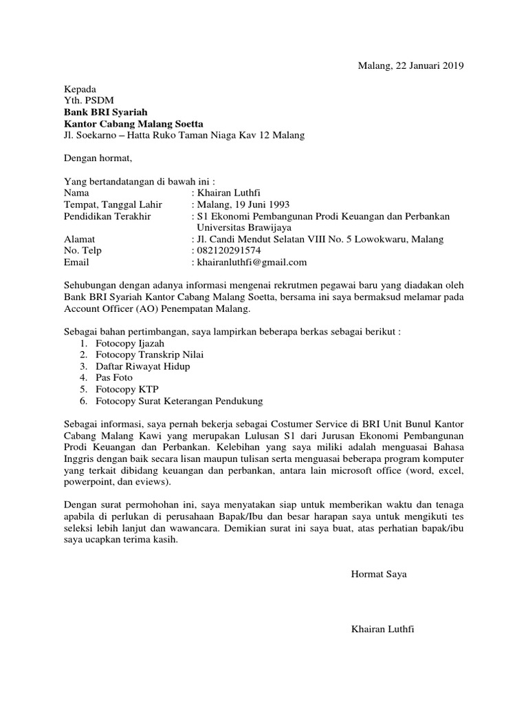 Bank Bri Syariah Kantor Cabang Malang Soetta