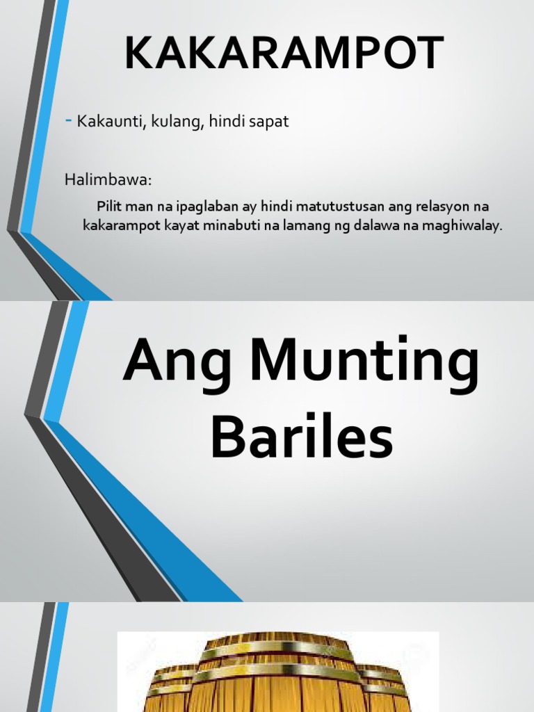 Ang Munting Bariles | PDF