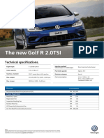 The New Golf R 2.0TSI: Technical Specifications