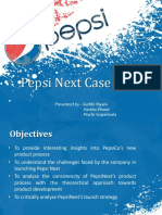 Pepsi Next Case Study: Presented by - Surbhi Biyani Harsha Dhoot Prachi Sopariwala