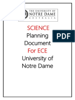 Science: Planning Document University of Notre Dame