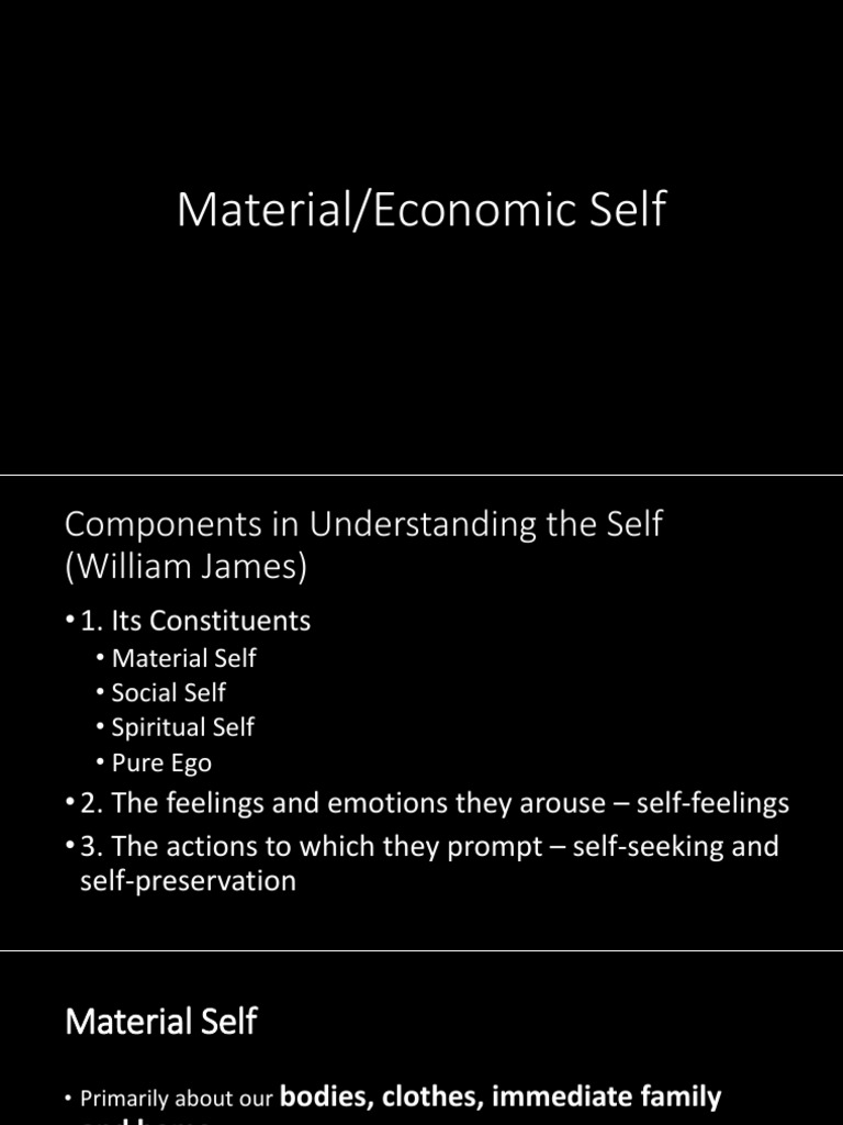 Understanding William James' Material Self | PDF | Anger | Emotions