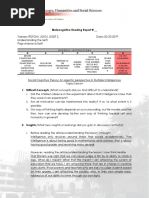 Metacognitive Reading Report # - : General Instructions