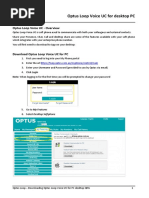 Optus Loop Downloading OptusLoop VoiceUC For Desktop QRG PDF