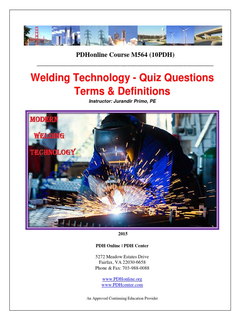 Welding Technology Quiz Questions Terms & Definitions PDF