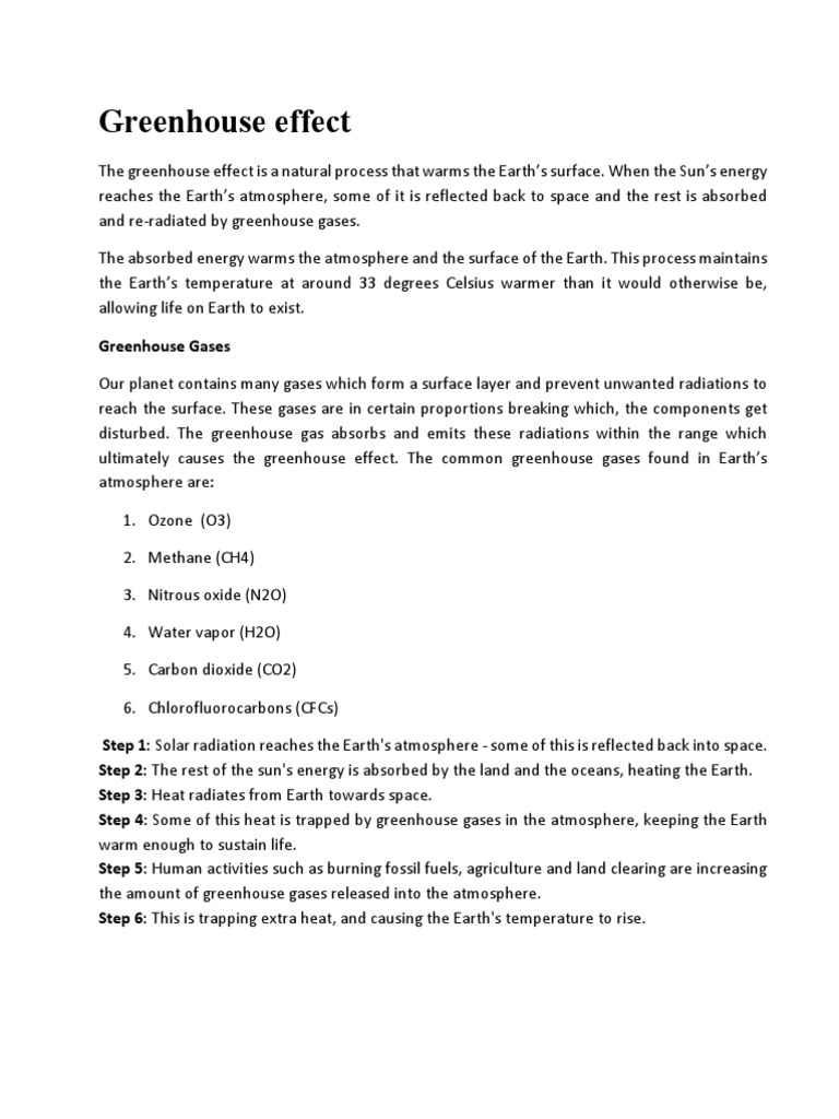Understanding the Greenhouse Effect | PDF | Greenhouse Effect ...