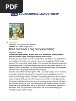 Short On Power, Long On Responsibility: Teachers As Leaders Pages 20-25