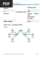 Packet Tracer - Configuring VLANs PDF