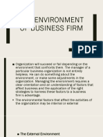 The Environment of Business Firm