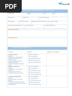 Employee performance report