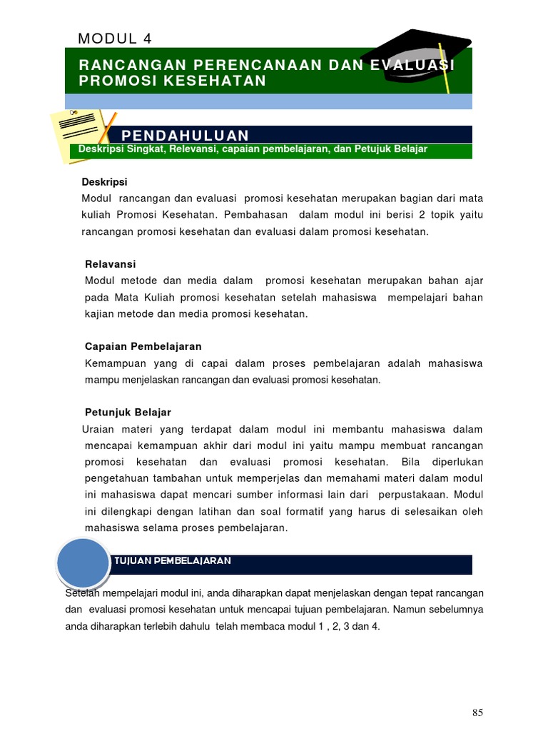 Soal Promosi Kesehatan Materi Evaluasi Program Promosi Kesehatan