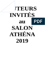 Salon Livre Athéna - Présentation Des Auteurs