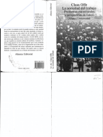 Offe La Sociedad Del Trabajo Problemas Etructurales y Prespectivas de Futuro PDF