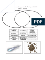 Venn Diagram Foldable for COMET Vs