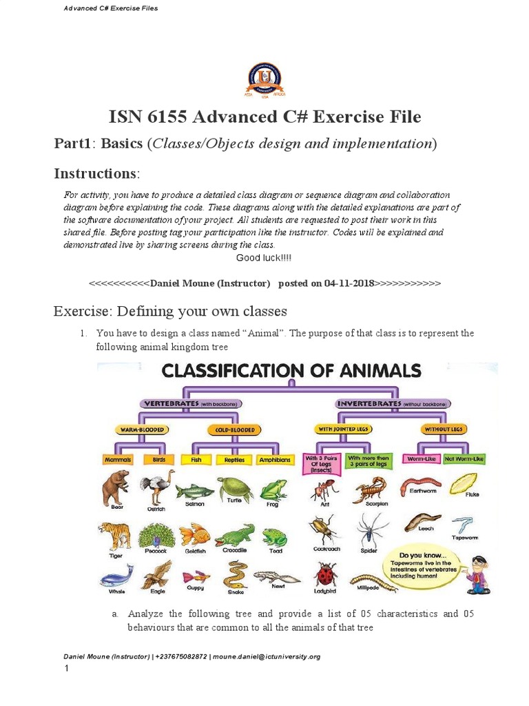 Advanced C# Exercises & Assignments PDF | PDF | Class (Computer ...