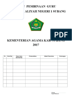 Format Buku Pembinaan Guru Dan TAS