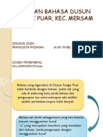 Keunikan Bahasa Dusun Sungai Puar, Kec