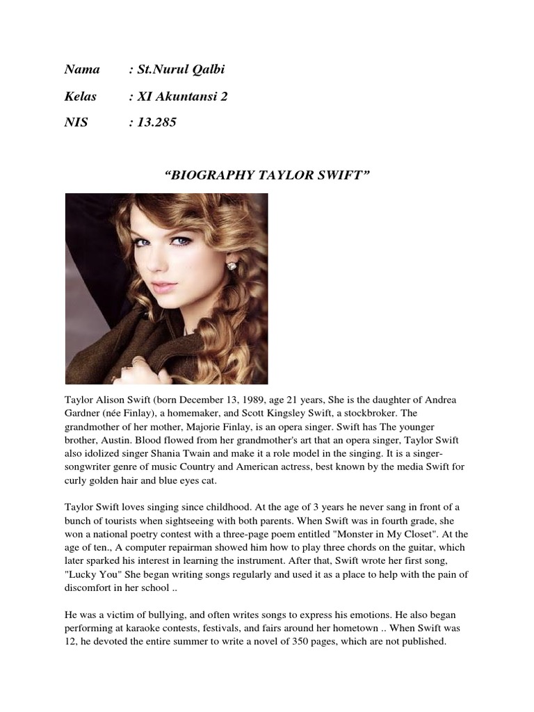 Biografi Taylor Swift | Taylor Swift | Recorded Music
