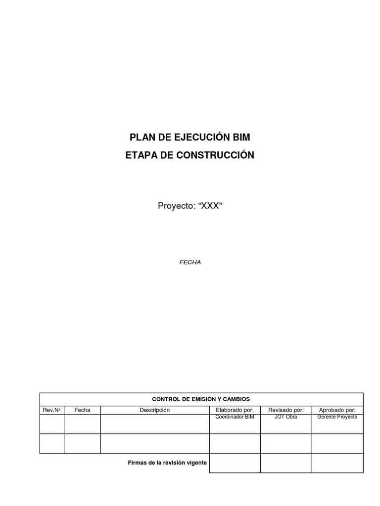 Plan de Ejecución BIM en Construcción | PDF | Autodesk Revit | Diseño