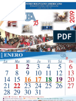 Calendario 2019 Armado Para PDF