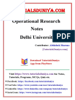 Operational Research Notes on Simplex Method - TutorialsDuniya