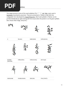 Main Seed Syllables