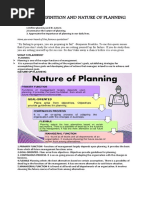 Definition and Nature of Planning