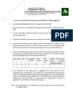 Checklist of Requirements For Acupuncture Certification For Filipino Applicants - V06302015