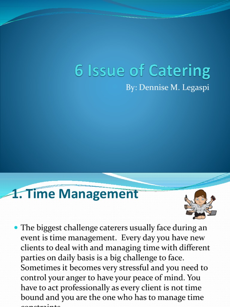 6 Issue of Catering | PDF | Time Management | Professional Skills