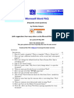 Microsoft Word FAQ: (Frequently Asked Questions) by Charles Kenyon