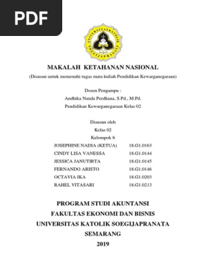Makalah Ketahanan Nasional