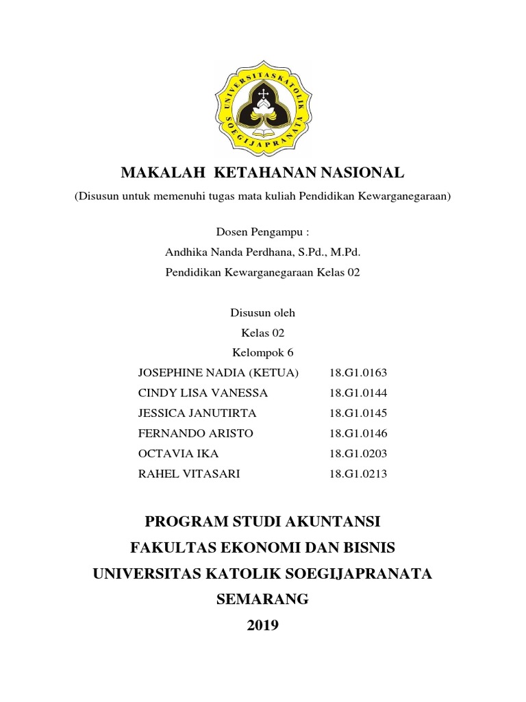 Makalah Ketahanan Nasional