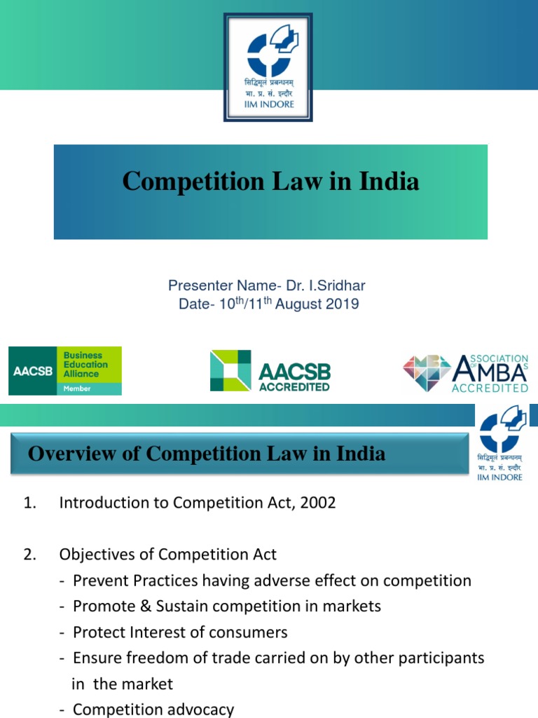 Overview of Competition Law in India | PDF | Competition Law | Competition