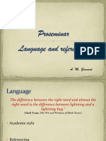 Proseminarium Language and Referencing