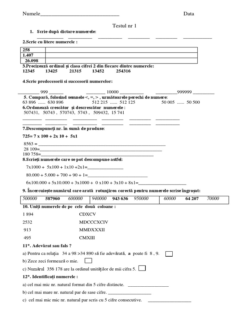0 Test NR 1 | PDF
