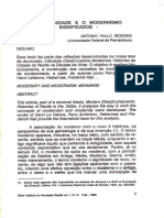 (Artigo) Modernidade e Modernismo - Antonio Paulo Rezende PDF
