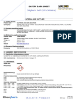 Sulphuric Acid (98% Solution) : 1. Identification of The Material and Supplier