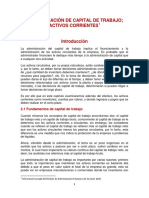 Administración del capital de trabajo y activos corrientes